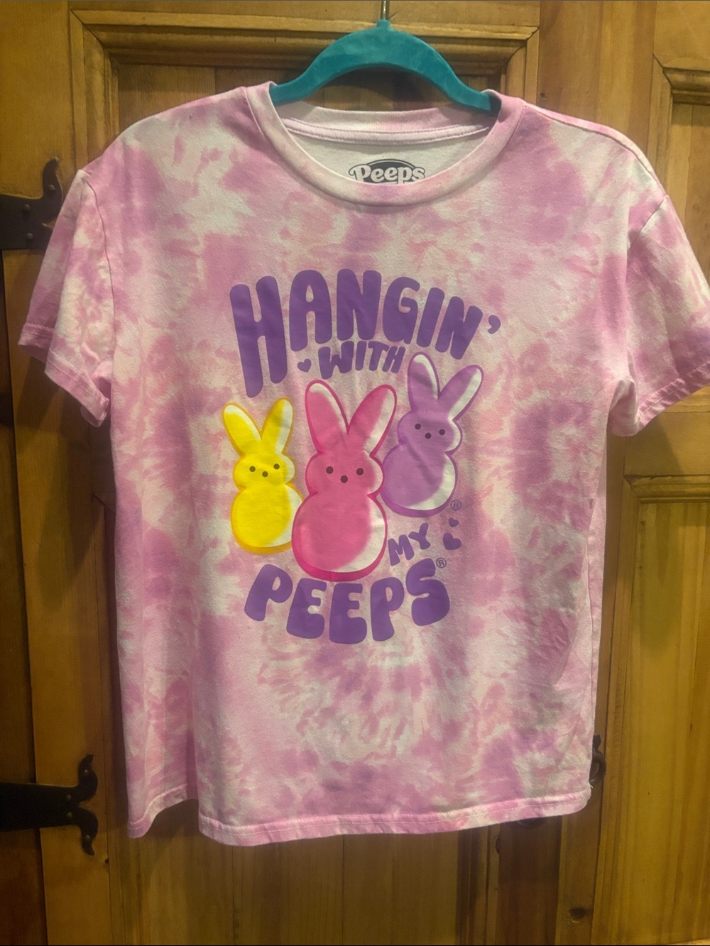 Peeps Kids' Pink Tie-Dye "Hangin' With My Peeps" Graphic Tee